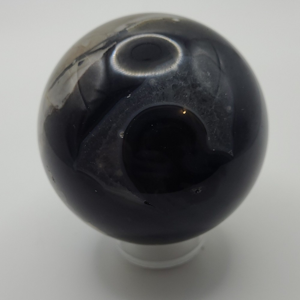 383.5g Polished Volcano Agate Crystal Sphere