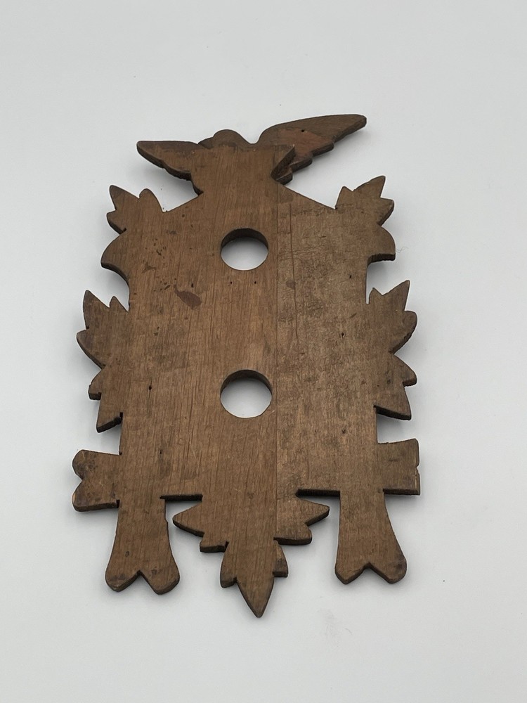 Vintage Cuckoo Clock Front Panel Trim Bird Leaves Small Unique C7