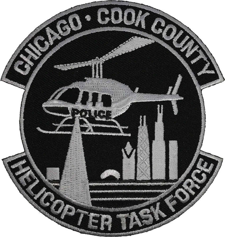 CHICAGO POLICE / COOK COUNTY SHERIFF HELICOPTER TASK FORCE SHOULDER PATCH: Su...