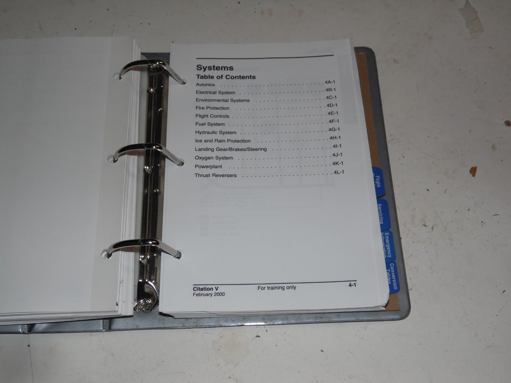 Citation V / SII Cockpit Reference Handbook 2003