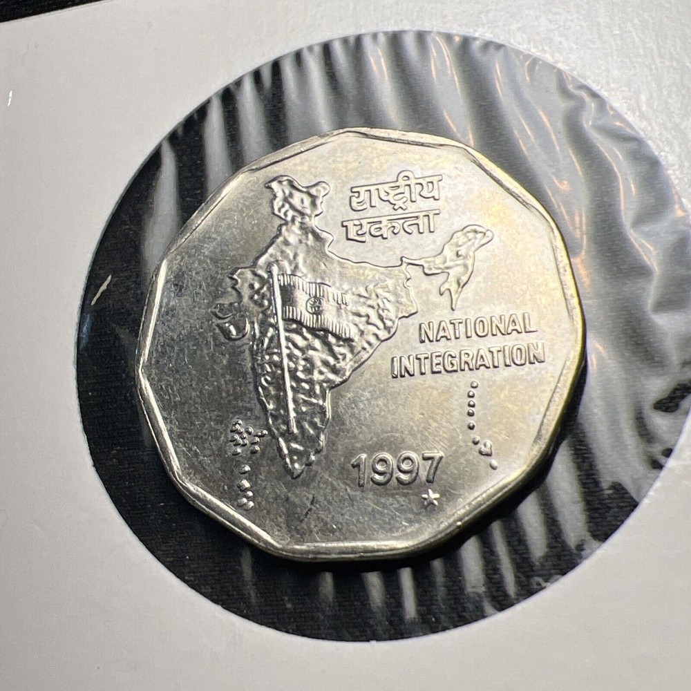 1997 India 2 Rupees UNC X2205