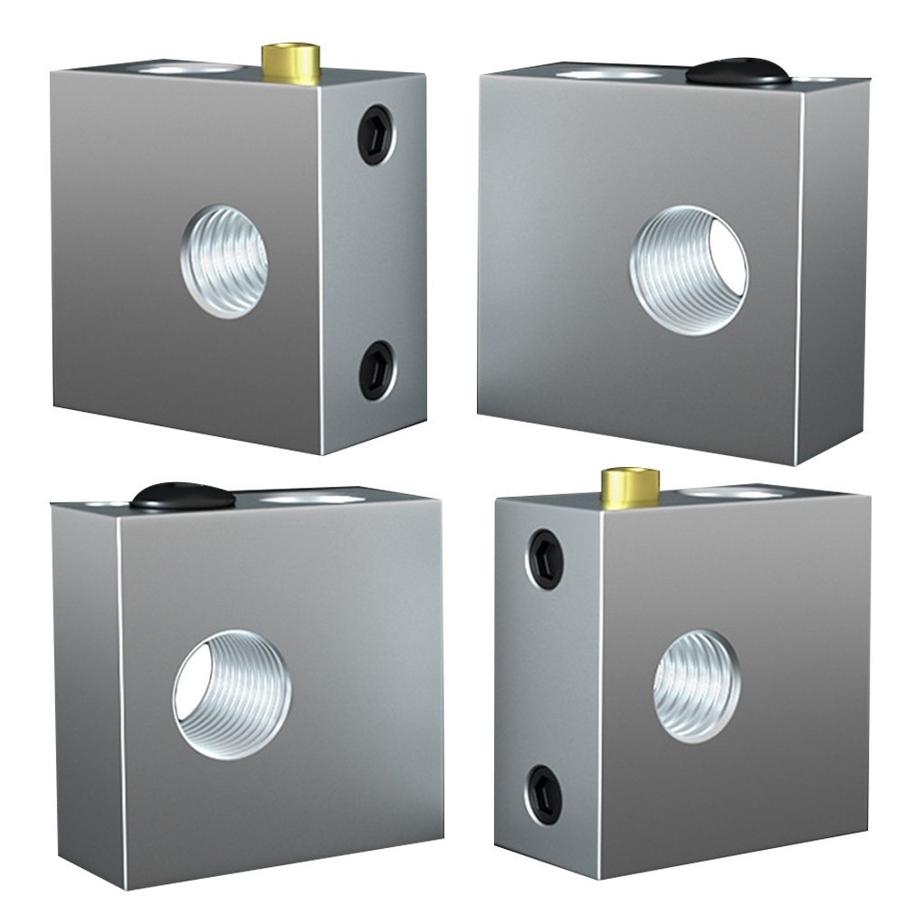 4pcs 3d Printer Heating Block 3d Printer Heater Block (Silver) 3D printer heater