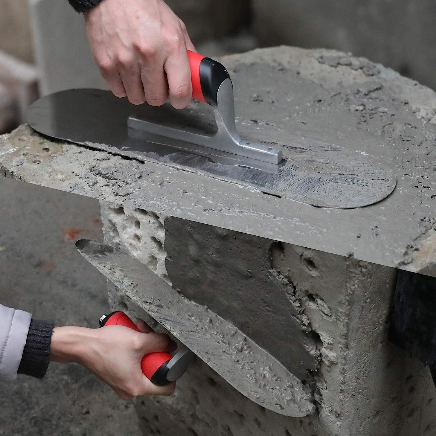 Goldblatt 8 Piece Masonry Hand Tool Set & 2 Pieces Stainless Steel Trowel Set