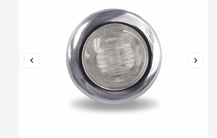 3/4″ Clear Red Marker Round LED Light – 3 Diodes