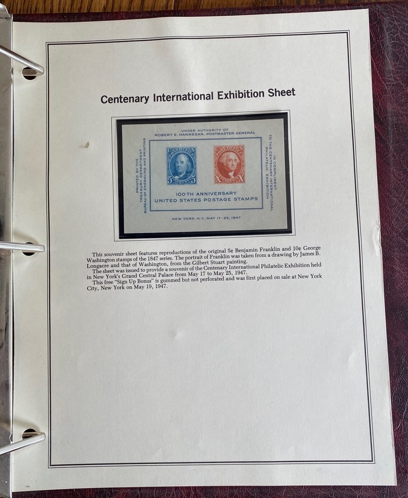1893 - 1989 HERITAGE COLLECTION US COMMEMORATIVE STAMPS BINDER- WITH SOME STAMPS