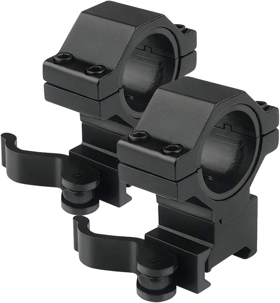 2 X Quick Release Picatinny Scope Light Mount Fit for 30MM & 25.4MM Ring