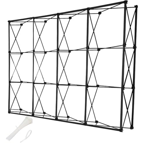 Portable Pop Up Display Stand, Tension Backdrop Booth Frame, Fabric Trade Show