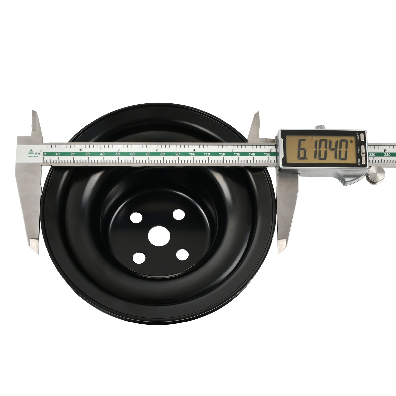 Steel Single-Groove Water Pump Pulley Black for 1965-1969 SBF 260 289 351W V8