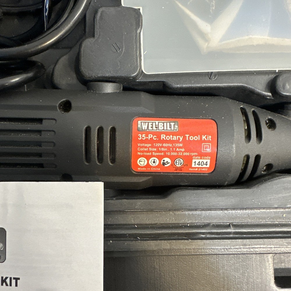 Wel-bilt Rotary Tool Kit With Case