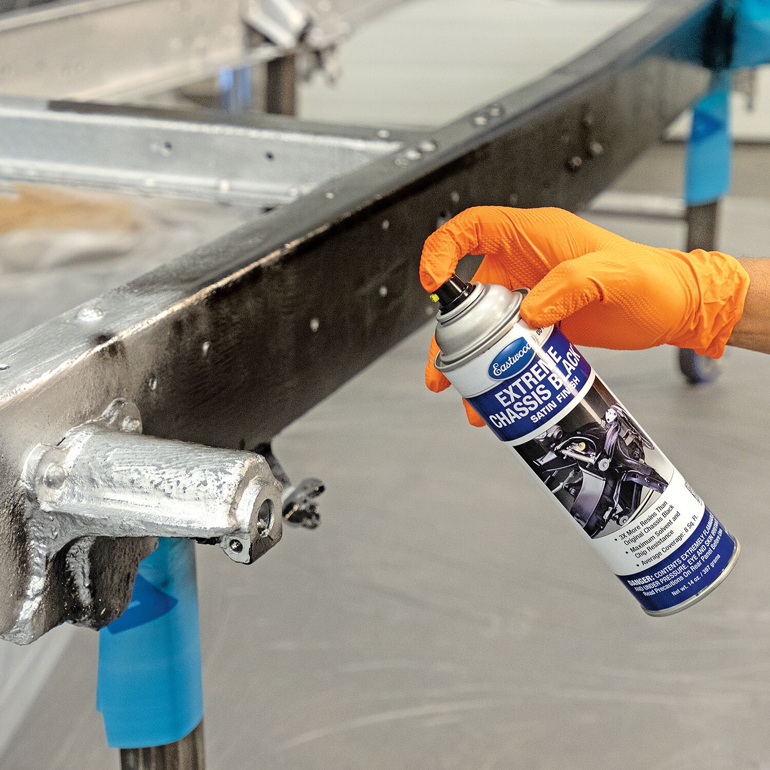 Eastwood Extreme Chassis Black Satin Aerosol Spray Paint Car Frame Paint 2 Pack