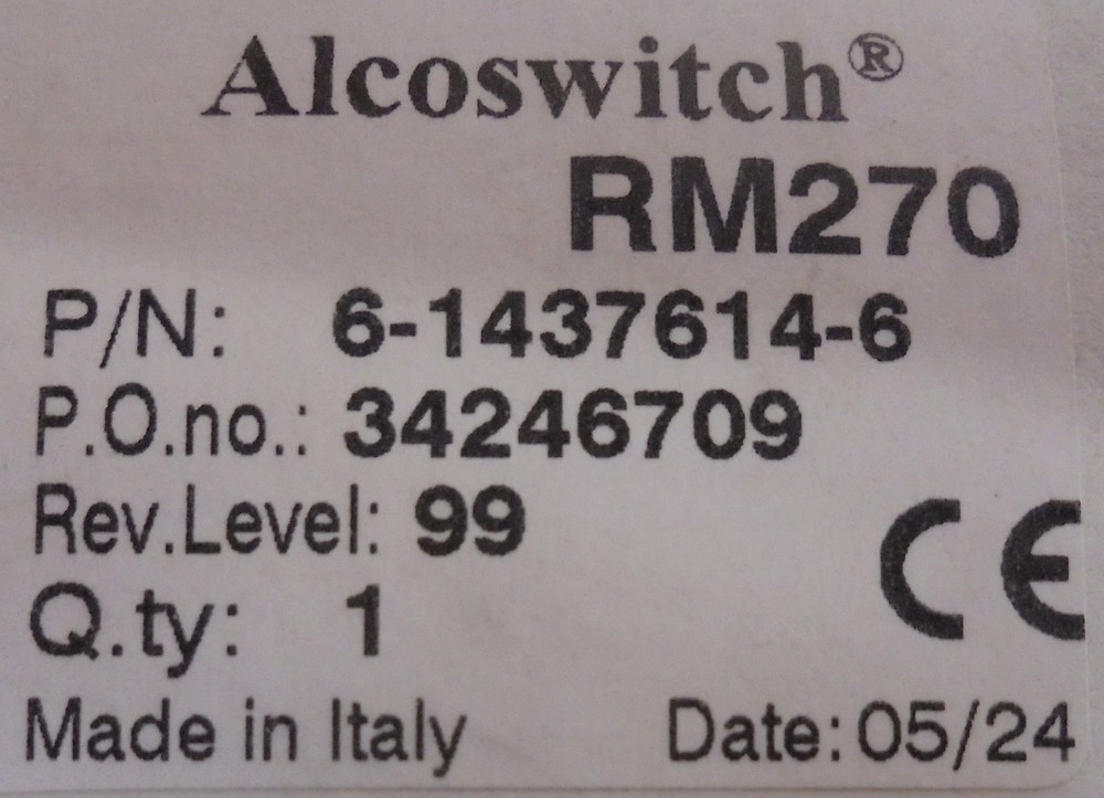 TYCO, KEY LOCK SWITCH, 6-1437614-6