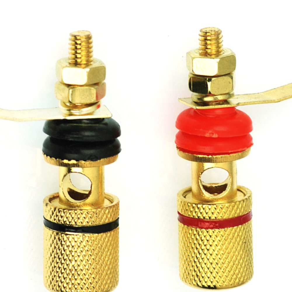 Amplifier Terminal Connector Binding Post Banana Plug Jack Socket (4 Pack)