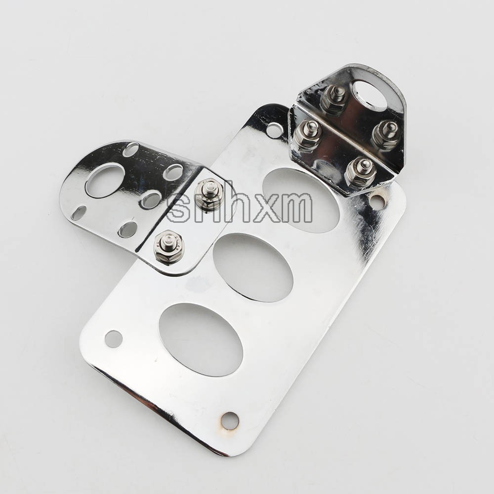 Chrome Motorcycle Side Mount License Plate Bracket Holder for Harley Davidson