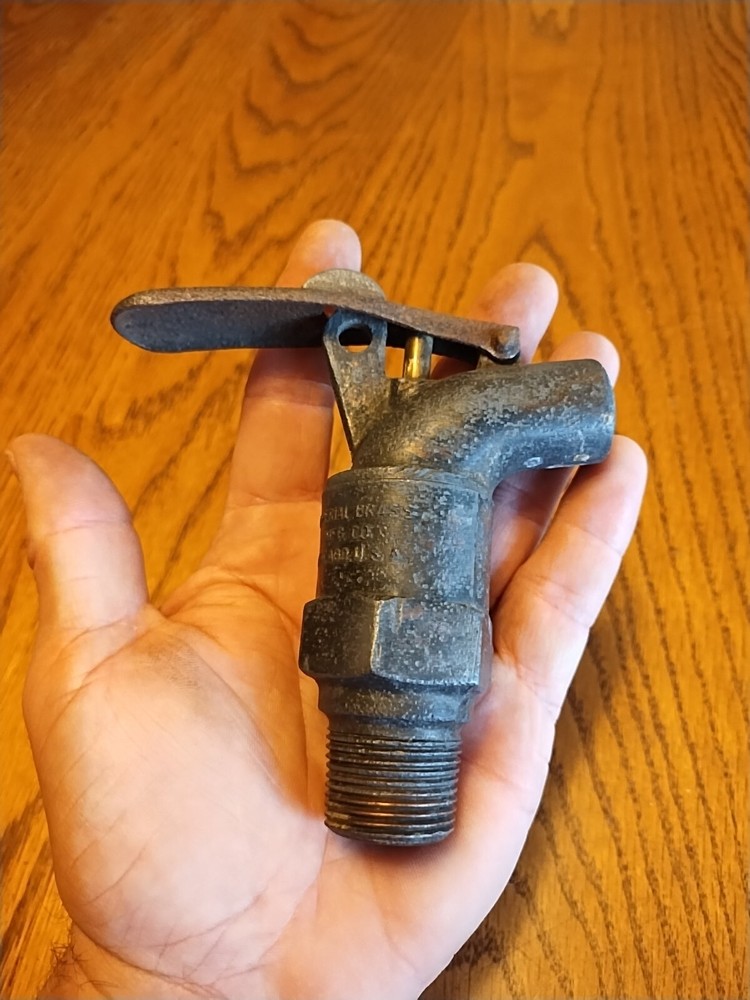 Sette Spigot Imperial Brass Mfg. 1" Thread Lock Spring Handle USA