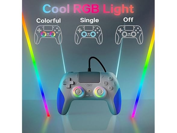 IWGAME RGB Wired Controller | PS5 | PC Blue