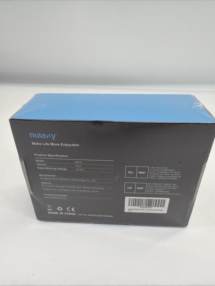 NEW! NULAXY KM18 FM Transmitter Bluetooth For Car Sealed