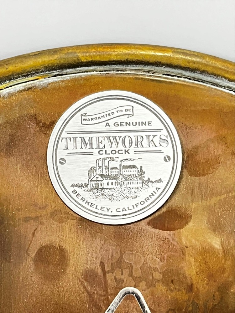 Vintage Timeworks Regency Emily Garden Wall Clock w/ Brass 9"