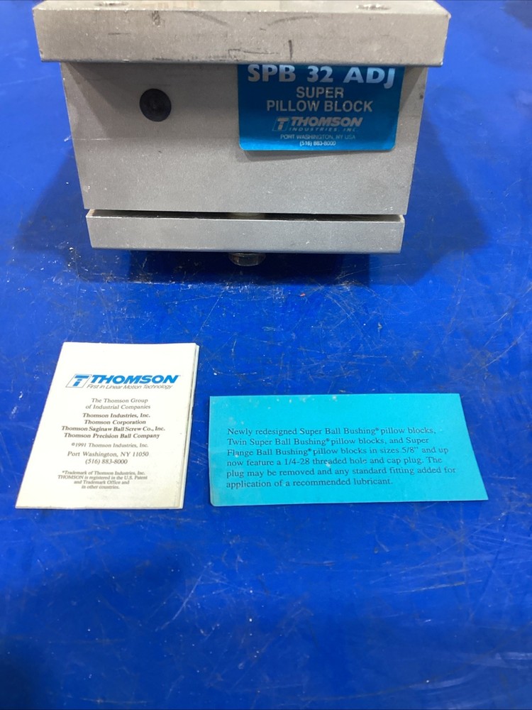 Thomson Linear Pillow Block Bearing, SPB 32 ADJ