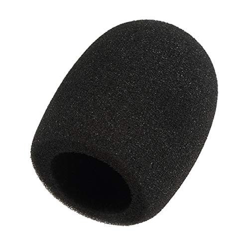 40 Pack Foam Mic Covers - Handheld Microphone Windscreen Black Sponge Shields