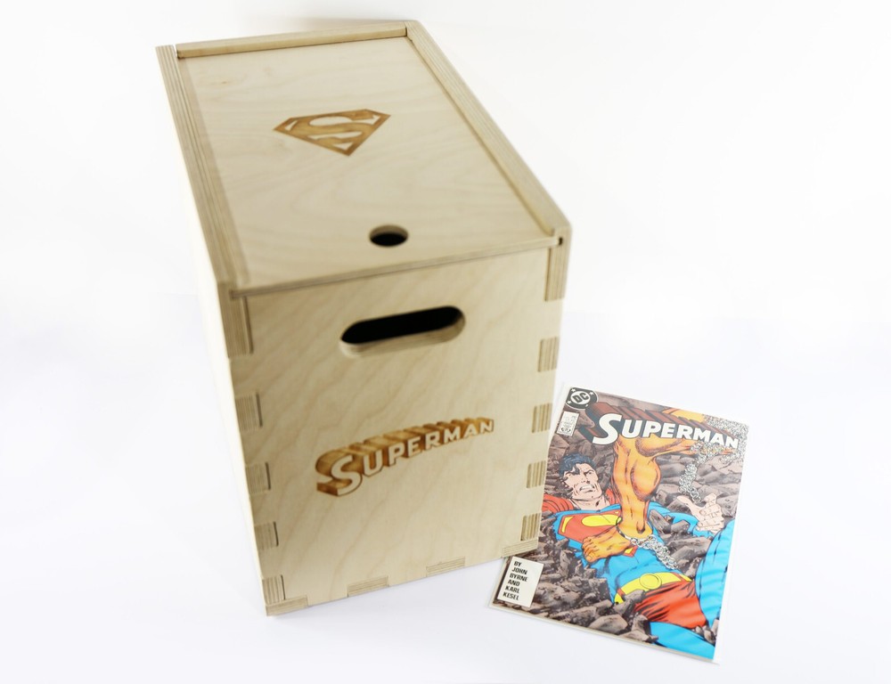Superman Action Comics Timber Comic Storage Box *Comics Not Included