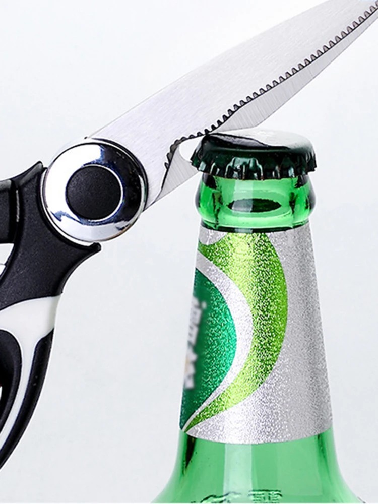 Multifunctional stainless kitchen scissors for fish, veggies, meat bones