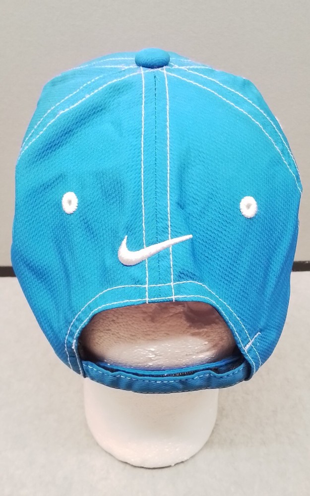 Nike Golf Baseball Hat White Stitching Blue Hat Adjustable Hook N' Loop Closure