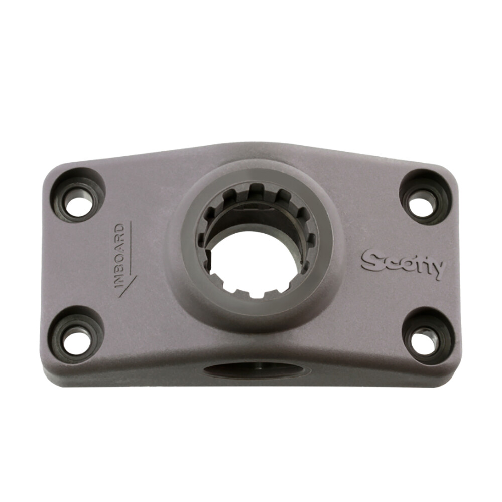 Scotty 241 Combination Side/Deck Mounting Bracket for Post Mount Rod Holder Gray