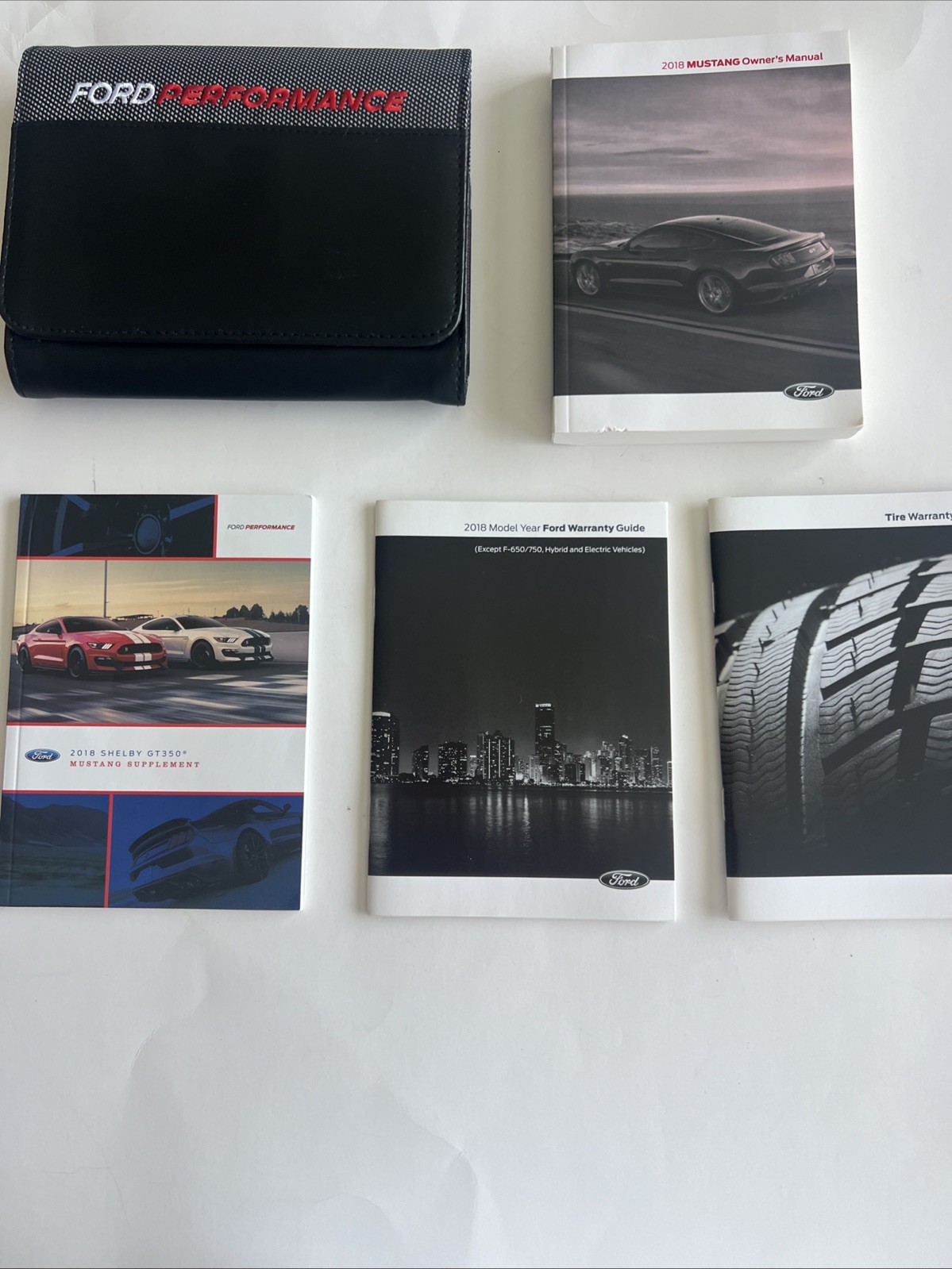 2018 FORD MUSTANG SHELBY GT350 GT 350 OWNERS MANUAL SET OEM USED