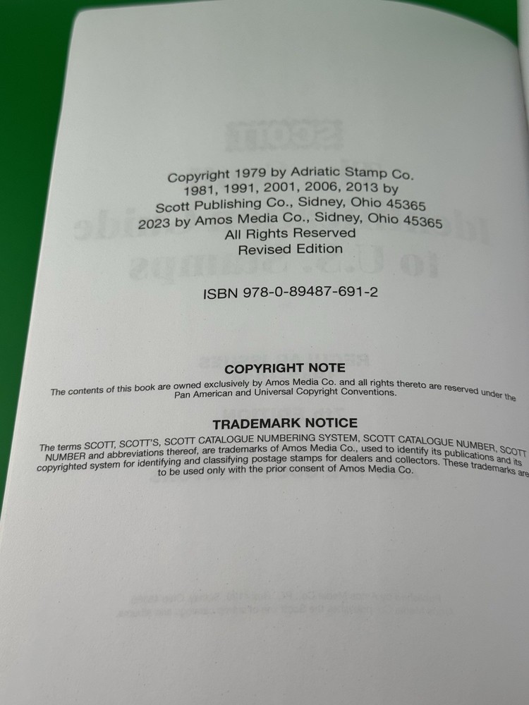 Scott Identification Guide To U. S. Stamps Regular Issues 1847-1934 7th Edition