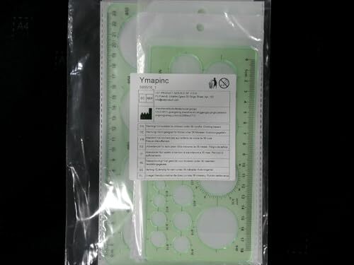 Circle Template for Drawing Drafting, 4Pcs Plastic Circle/Oval/Triangle Shape