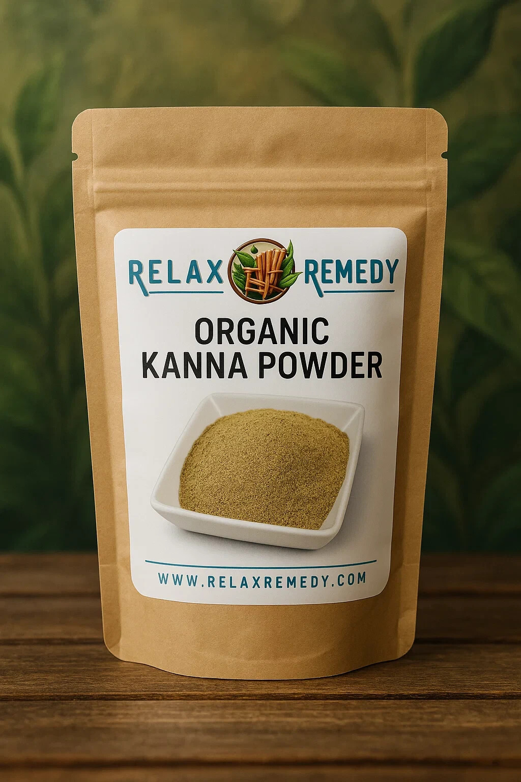 Organic Kanna Powder 100% Pure Wild-Crafted Sceletium Tortuosum, Happy Mood Herb