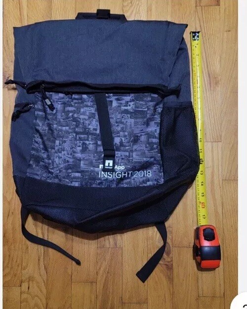 17" Black Expandable Backpack,Cloth Lining, USB Port,NetApp Insight 2018 New