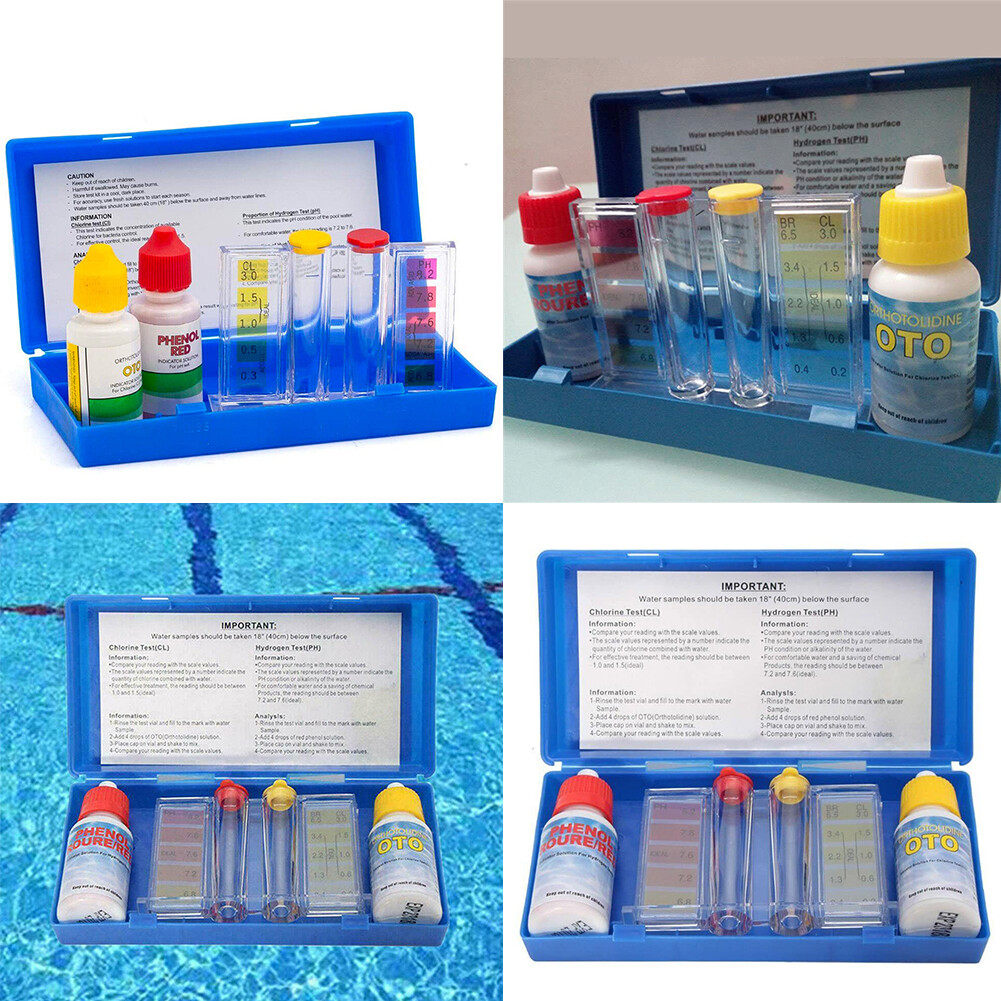US 1-2 Pack Essential Ph & Chlorine Levels Swimming Pool Spa Water Test Kit