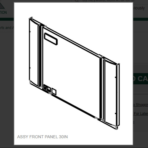 ASSY FRONT PANEL 30IN # 2031544-01S