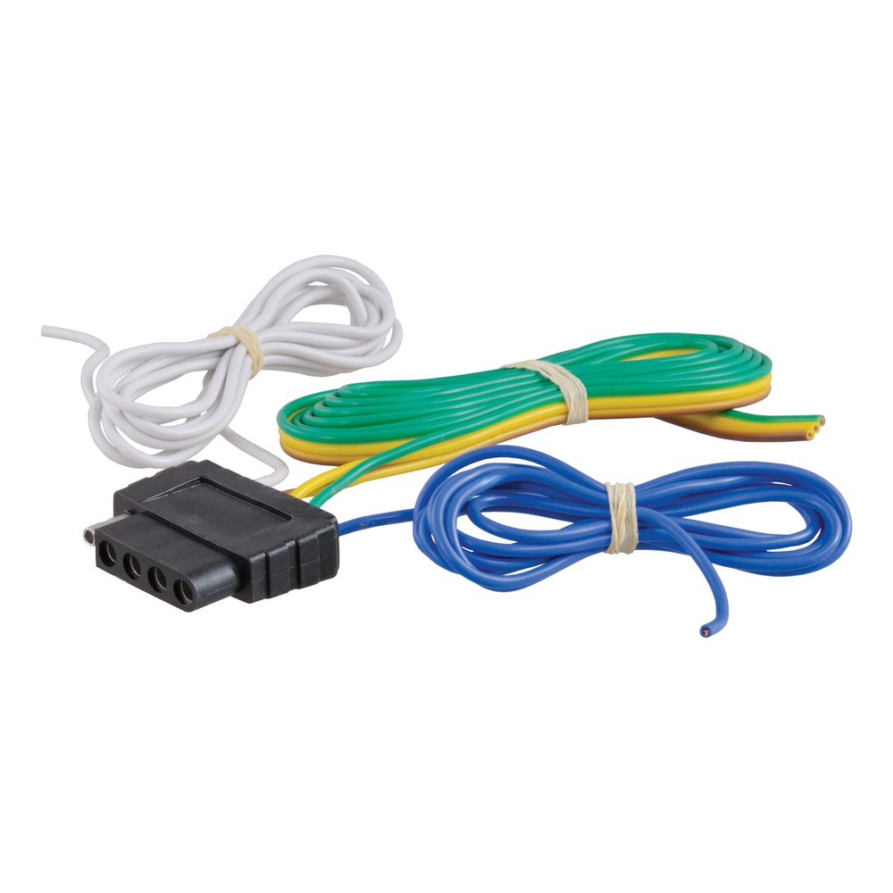 Curt-5-Way Flat Connector Socket with 60" Wires (Vehicle Side)