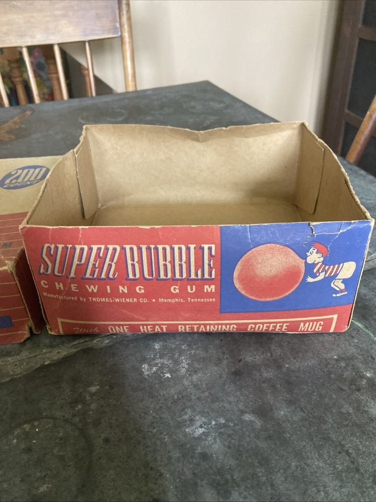 Vintage Super Bubble, Chewing Gum, 200 Count Empty Box
