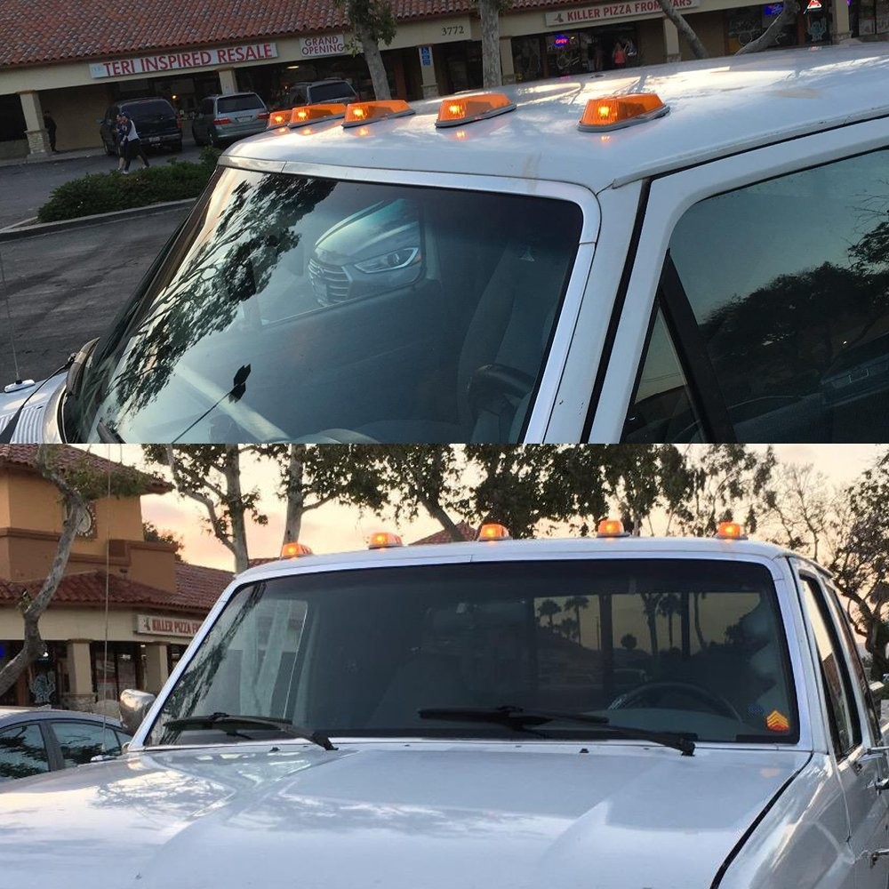 1-5Set For Ford F150 F250 F350 1973-97 Amber LED Roof Top Cab Marker Lights Kit