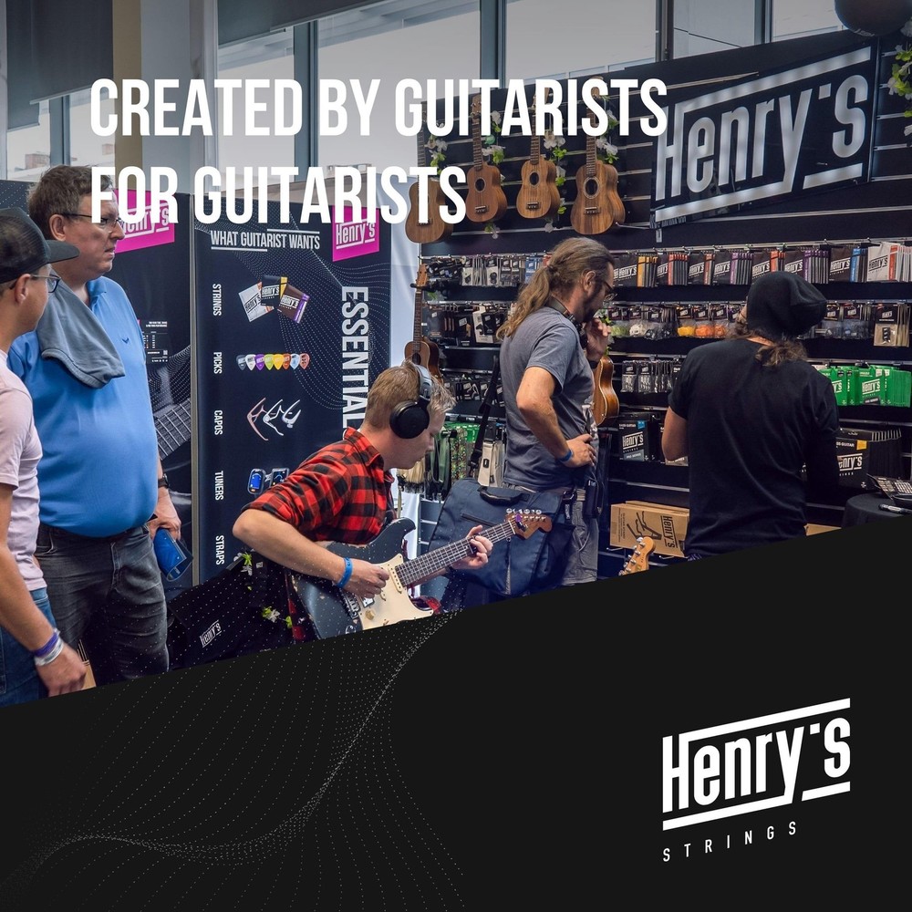 HENRYS® Electric Guitar Strings - Extra E1-String For Free - Perfect For Bl