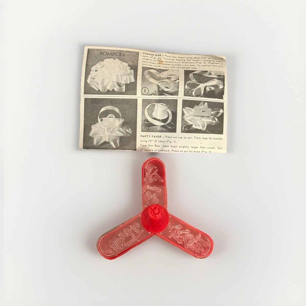 Vintage 1985 Pixie Bow Maker 28 Pins Instruction Book Model 2702