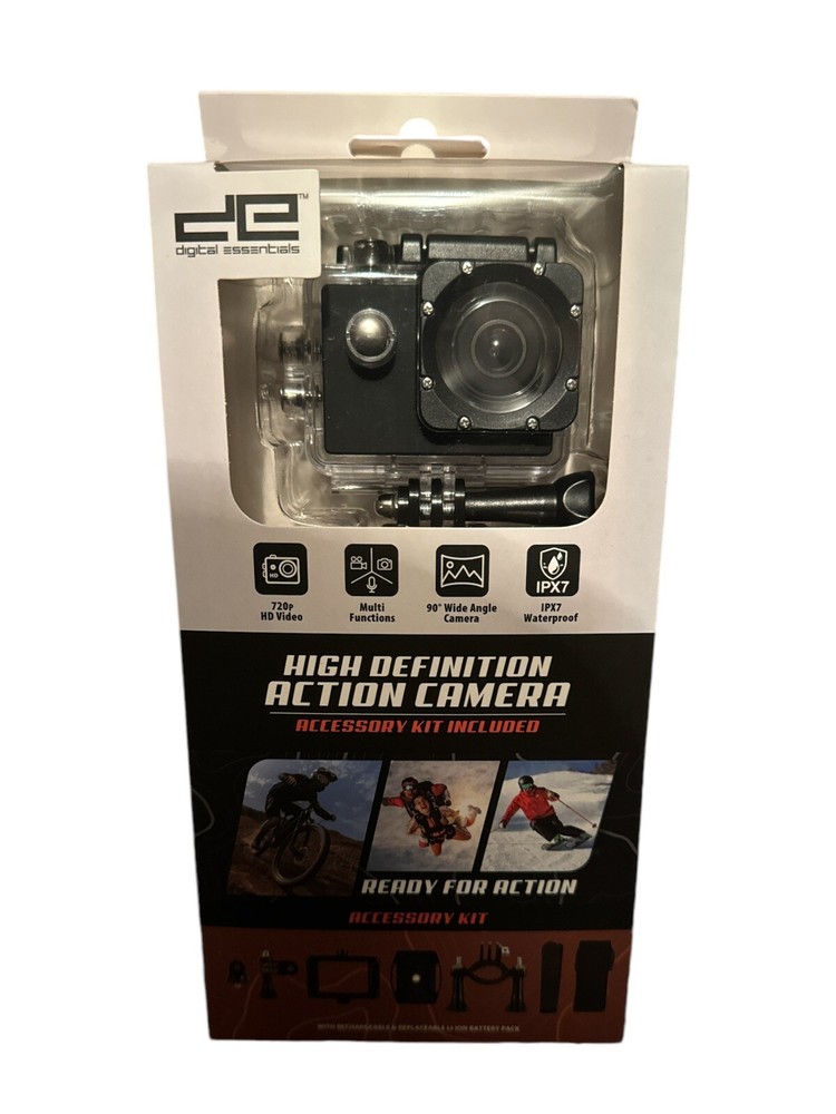 Digital Essentials High Definition Action Camera With Accessory Kit (SA-0001)