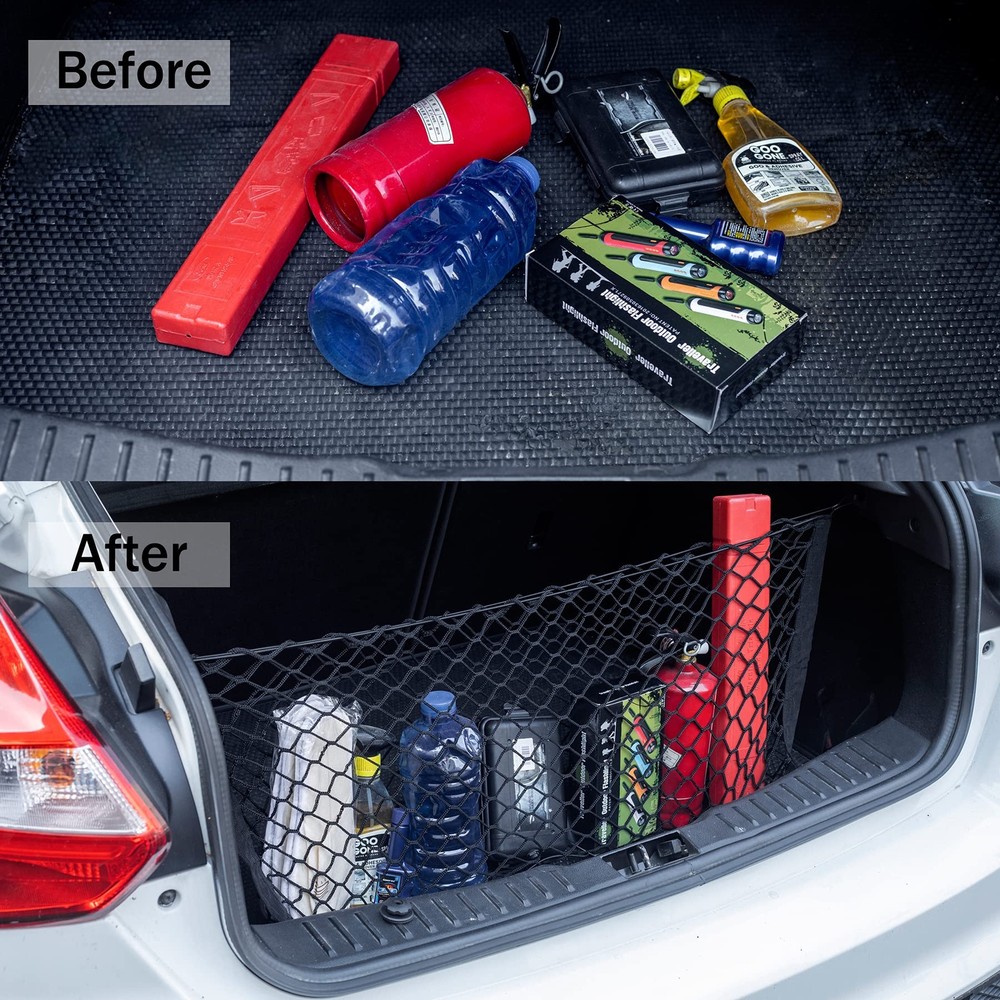 Cargo Net Stretchable Car Exterior Accessories Adjustable Elastic Trunk Storage