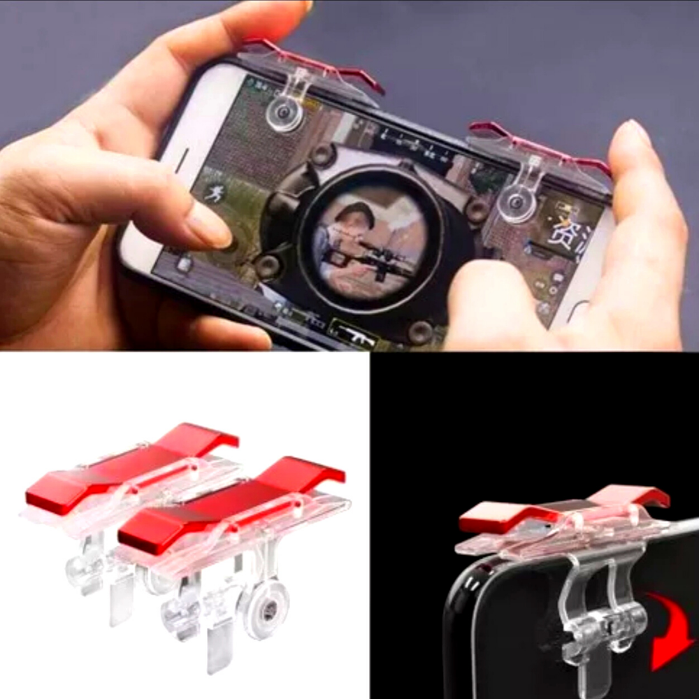 Mobile Cell Phone Game Controller Gamepad Joystick Fire Trigger Button For PUBG