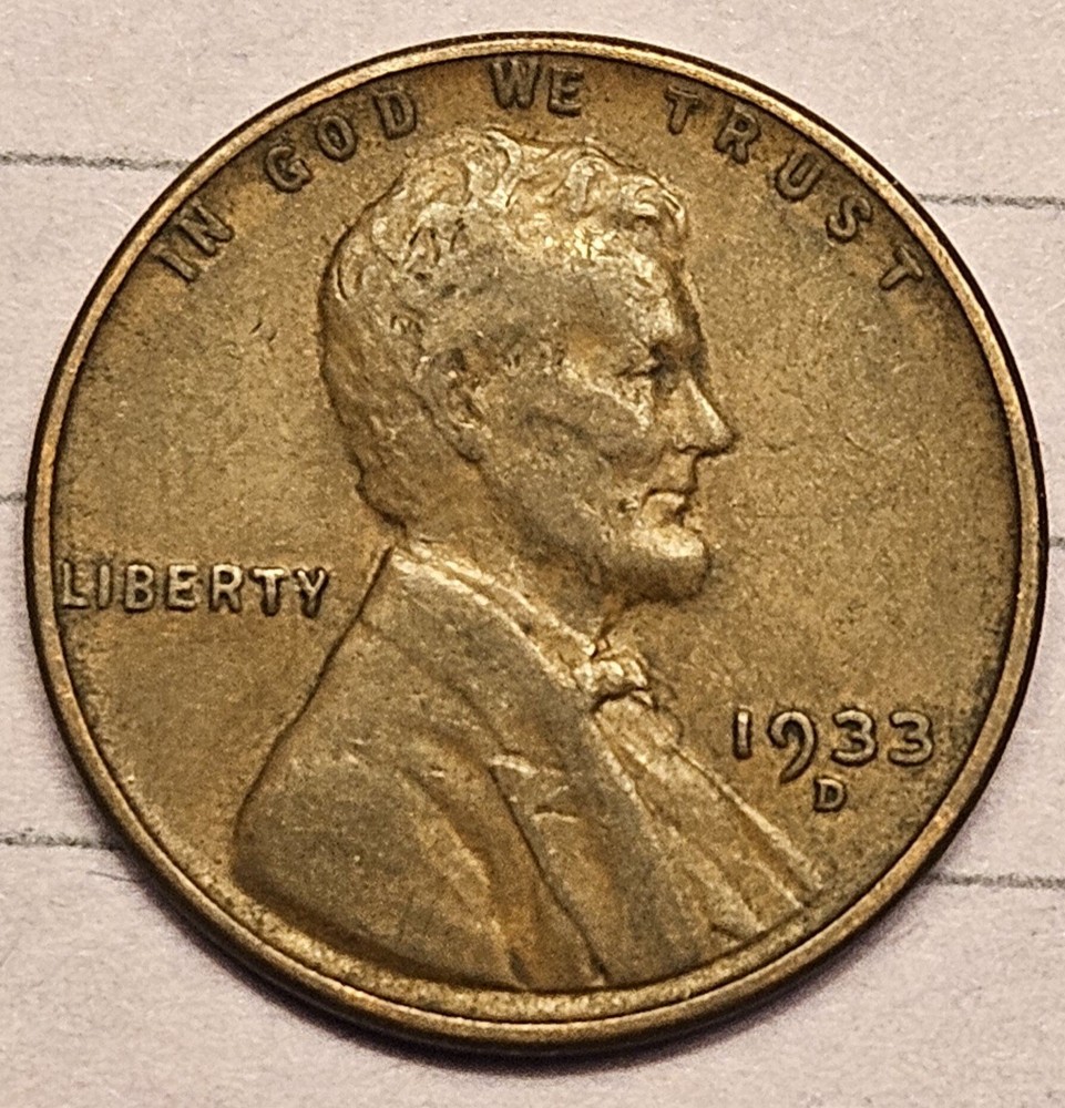 1933-D Lincoln Wheat Cent ~ Semi-key Date K