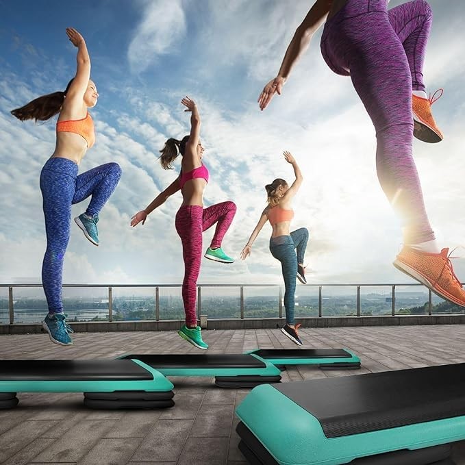 Yes4All Adjustable Workout Aerobic Exercise Step Platform A. Green/Black