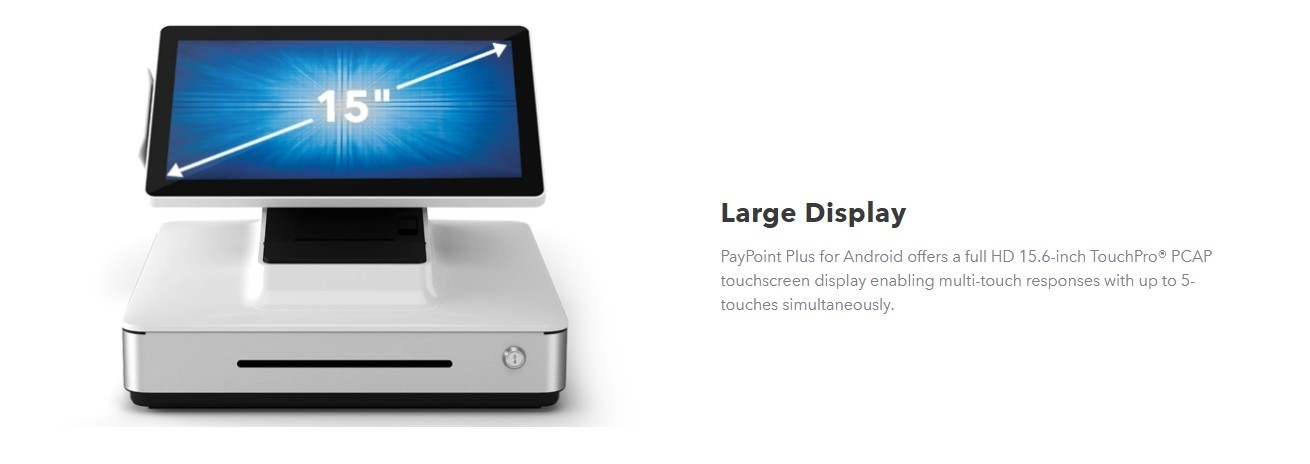 Elo PayPoint Plus POS Terminal 15.6" Touchscreen Android White E347513