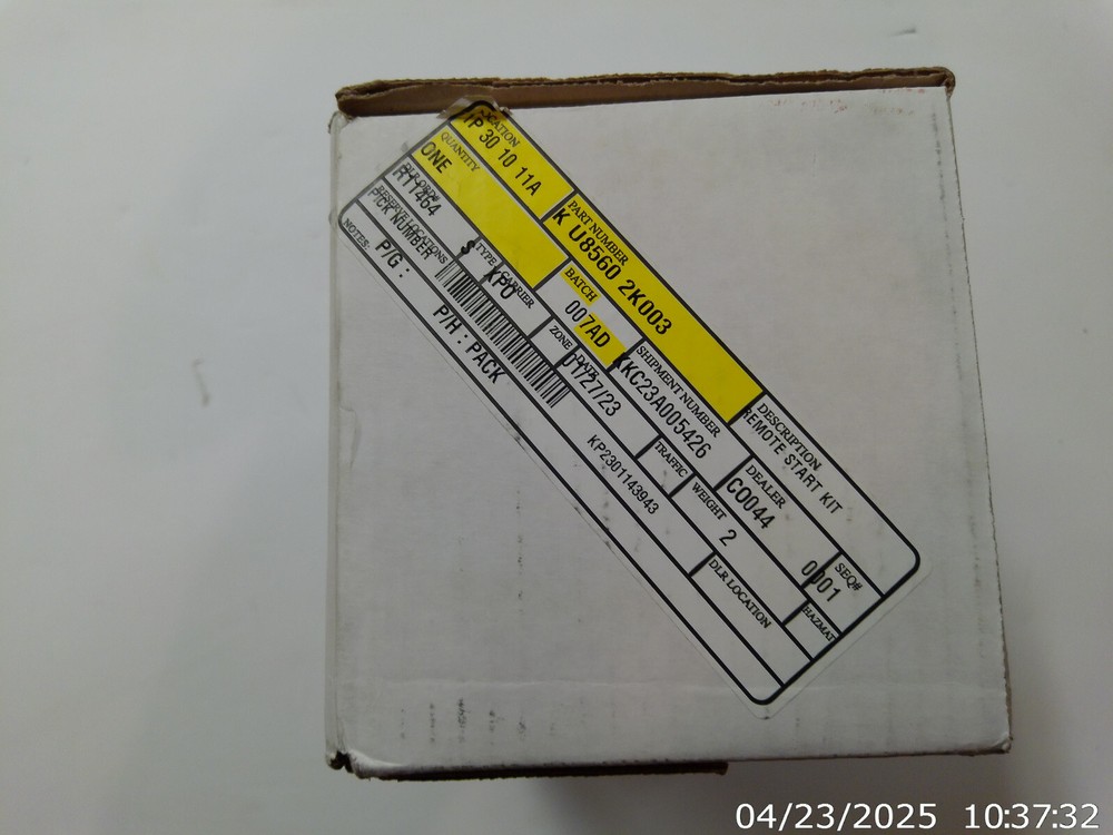 Remote Start Kit Kia U8560 2K003