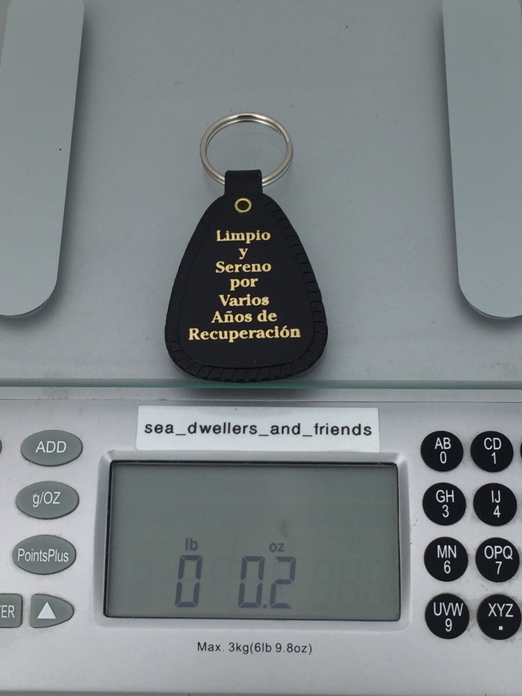NA Key Tag Multiple Years Black SPANISH Narcotics Anonymous Espanol