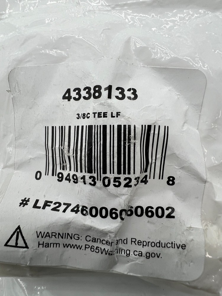 Pipe Tee, 3/8 in, Compression, Brass 4338133 Fits JMF