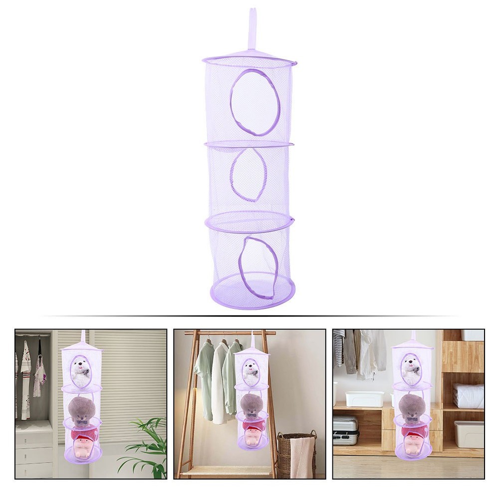 2 Pcs Practical Stuffed Animal Storage Hammocks Foldable Hanging Net