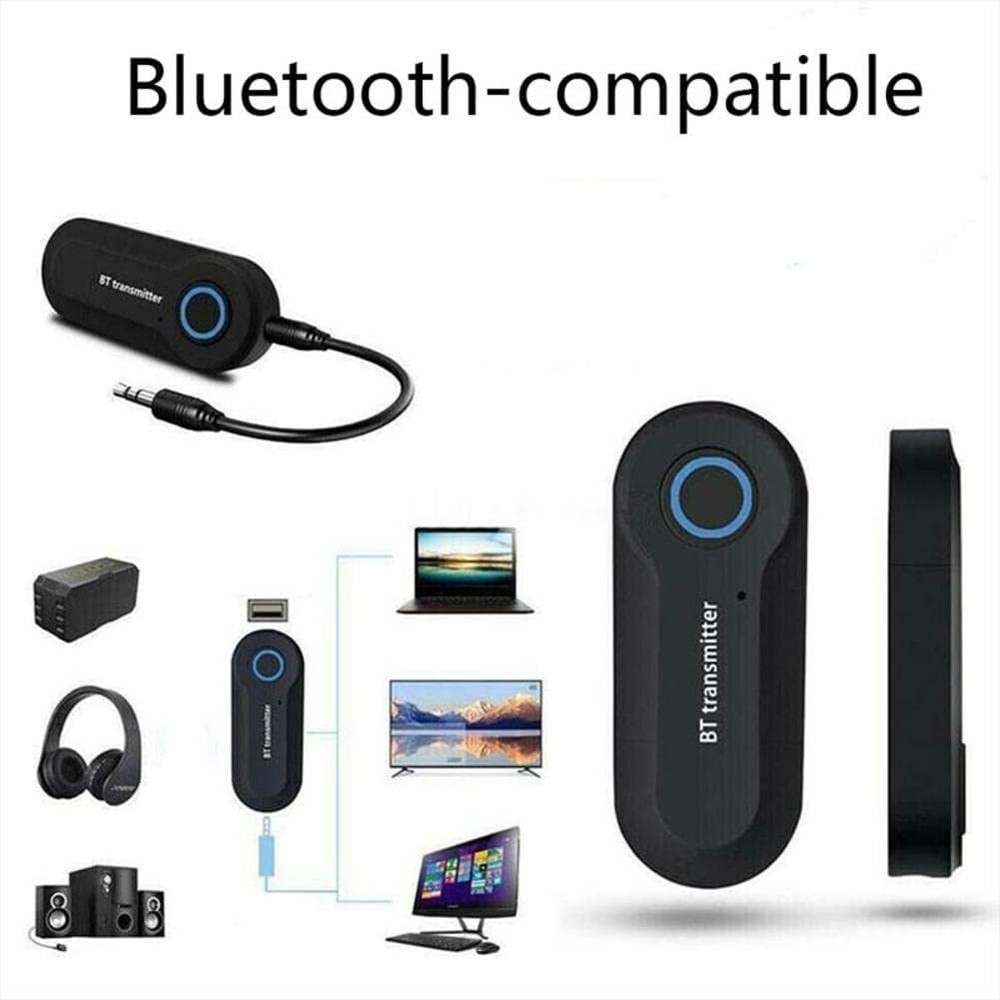 Bluetooth Transmitter Adapter, Wireless Portable Stereo USB Transmitter for TV
